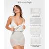 image:imagePopilush Lace Long Sleeve Dress  Shapewear Formal Mother of Bride Dresses Sheer Mesh Wedding Guest Mini Dress for WomenWhite