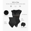 image:imagePopilush Shapewear Bodysuits for Women Deep V Neck Cap Sleeve Thong Body Suit Tummy Control Plus Size Going Out TopsBlack