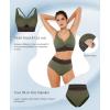 image:imagePopilush Tummy Control Swimsuits for Women  High Waisted Bikini Sets Shapewear with Boho Trim 4 Way Wear Pool and BeachGreen