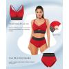 image:imagePopilush Tummy Control Swimsuits for Women  High Waisted Bikini Sets Shapewear with Boho Trim 4 Way Wear Pool and BeachRed