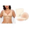 image:imagePopilush Wireless Jelly Bras for Women Nude M  Reusable Nipple Covers for Women Crme Small Fits AC Cups