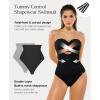 image:imagePopilush One Piece Swimsuit Tummy Control Cutout High Waisted Swimwear Removable Straps Bathing Suit for BeachBlack