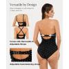 image:imagePopilush One Piece Swimsuit Tummy Control Cutout High Waisted Swimwear Removable Straps Bathing Suit for BeachBlack With Dots