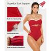 image:imagePopilush One Piece Swimsuit Tummy Control Cutout High Waisted Swimwear Removable Straps Bathing Suit for BeachFiery Paprika Red