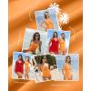 image:imagePopilush One Piece Swimsuit Tummy Control Cutout High Waisted Swimwear Removable Straps Bathing Suit for BeachPastel Orange