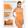 image:imagePopilush One Piece Swimsuit Tummy Control Cutout High Waisted Swimwear Removable Straps Bathing Suit for BeachPastel Orange