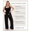 image:imagePopilush Pajamas for Women Set 2 Piece Modal Lounge Wear Sleeveless Ribbed Tank Top and Shorts for Holiday Party PjsBlack