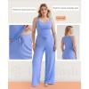 image:imagePopilush Pajamas for Women Set 2 Piece Modal Lounge Wear Sleeveless Ribbed Tank Top and Shorts for Holiday Party PjsBlue