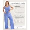 image:imagePopilush Pajamas for Women Set 2 Piece Modal Lounge Wear Sleeveless Ribbed Tank Top and Shorts for Holiday Party PjsBlue