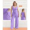image:imagePopilush Pajamas for Women Set 2 Piece Modal Lounge Wear Sleeveless Ribbed Tank Top and Shorts for Holiday Party PjsPurple