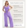 image:imagePopilush Pajamas for Women Set 2 Piece Modal Lounge Wear Sleeveless Ribbed Tank Top and Shorts for Holiday Party PjsPurple