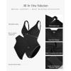 image:imagePopilush Tummy Control Shapewear Swimsuit One Piece Bathing Suit for Women Twist Front Ruched SwimwearBlack