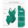 image:imagePopilush Tummy Control Shapewear Swimsuit One Piece Bathing Suit for Women Twist Front Ruched SwimwearGreen