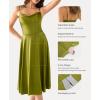 image:imagePopilush Evening Dresses for Women All in One Shapewear ALine Midi Dress with Built in Bra Tummy Control Tea PartyGreen