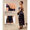 image:imagePopilush Womens Shapewear Maxi Dress Multi Way Wear Off The Shoulder Bodycon Long Cocktail Formal DressesFloral