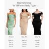 image:imagePopilush Womens Shapewear Maxi Dress Multi Way Wear Off The Shoulder Bodycon Long Cocktail Formal DressesSage Green