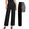 image:imagePopilush Work Pants for Women High Waisted Tummy Control Comfy Slimming Dress Pants with Pockets Business Casual OutfitsBlackpetite