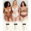 image:imagePopilush Wireless Lace Bras for Women No Underwire Deep V Push Up Seamless Bralettes Comfortable T Shirt Bra 3D MoldedBeige