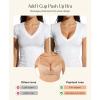 image:imagePopilush Wireless Lace Bras for Women No Underwire Deep V Push Up Seamless Bralettes Comfortable T Shirt Bra 3D MoldedBeige