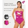 image:imagePopilush Swimsuit for Women Tummy Control  One Piece Bathing Suit with Removable Straps for BeachFestive Amethyst