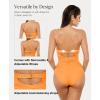 image:imagePopilush Swimsuit for Women Tummy Control  One Piece Bathing Suit with Removable Straps for BeachPastel Orange