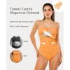 image:imagePopilush Swimsuit for Women Tummy Control  One Piece Bathing Suit with Removable Straps for BeachPastel Orange