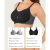 image:imagePopilush Wireless Bras for Women  Push Up Full Coverage Seamless Supportive Bra Mesh Crossover No Underwire TShirt BraletteBlack