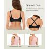 image:imagePopilush Wireless Bras for Women  Push Up Full Coverage Seamless Supportive Bra Mesh Crossover No Underwire TShirt BraletteBlack