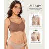 image:imagePopilush Wireless Bras for Women  Push Up Full Coverage Seamless Supportive Bra Mesh Crossover No Underwire TShirt BraletteBrown