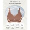 image:imagePopilush Wireless Bras for Women  Push Up Full Coverage Seamless Supportive Bra Mesh Crossover No Underwire TShirt BraletteBrown