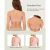 image:imagePopilush Wireless Bras for Women  Push Up Full Coverage Seamless Supportive Bra Mesh Crossover No Underwire TShirt BralettePink