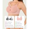 image:imagePopilush Wireless Bras for Women  Push Up Full Coverage Seamless Supportive Bra Mesh Crossover No Underwire TShirt BralettePink