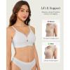 image:imagePopilush Wireless Bras for Women  Push Up Full Coverage Seamless Supportive Bra Mesh Crossover No Underwire TShirt BraletteWhite