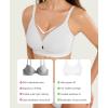 image:imagePopilush Wireless Bras for Women  Push Up Full Coverage Seamless Supportive Bra Mesh Crossover No Underwire TShirt BraletteWhite