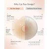 image:imagePopilush Nipple Covers  Silicone Reusable Sticky Bra Cute Cat Paw Shape Seamless Adhesive Bras with UltraThin EdgeCaramel