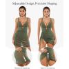 image:imagePopilush Swim Dress for Women One Piece Swimsuits Tummy Control Slimming Mesh Sheer Sarong Wraps Bathing SuitsGreen