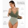 image:imagePopilush Swim Dress for Women One Piece Swimsuits Tummy Control Slimming Mesh Sheer Sarong Wraps Bathing SuitsGreen