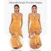 image:imagePopilush Swim Dress for Women One Piece Swimsuits Tummy Control Slimming Mesh Sheer Sarong Wraps Bathing SuitsOrange