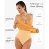 image:imagePopilush Swim Dress for Women One Piece Swimsuits Tummy Control Slimming Mesh Sheer Sarong Wraps Bathing SuitsOrange