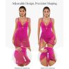 image:imagePopilush Swim Dress for Women One Piece Swimsuits Tummy Control Slimming Mesh Sheer Sarong Wraps Bathing SuitsPurple