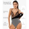 image:imagePopilush Swim Dress for Women One Piece Swimsuits Tummy Control Slimming Mesh Sheer Sarong Wraps Bathing SuitsYellow Leopard