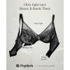 image:imagePopilush Bras for Women Lace Minimizer Underwire Bra Unlined Full Coverage with Comfortable Lift for Large BustBlack