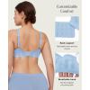 image:imagePopilush Bras for Women Lace Minimizer Underwire Bra Unlined Full Coverage with Comfortable Lift for Large BustBlue