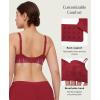image:imagePopilush Bras for Women Lace Minimizer Underwire Bra Unlined Full Coverage with Comfortable Lift for Large BustRed Lacquer
