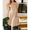 image:imagePopilush Corset Dress All in One Shapewear ALine Midi Dresses for Women with Built in Bra Tummy Control Tea Party EveningChampagne