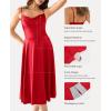 image:imagePopilush Corset Dress All in One Shapewear ALine Midi Dresses for Women with Built in Bra Tummy Control Tea Party EveningRed