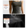 image:imagePopilush Formal Dresses for Women Maxi Black Dress Built in Bra Summer Shapewear Tummy Control Bodycon Spaghetti Strap SlipBlack
