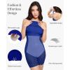 image:imagePopilush Maxi Dresses For Women With Shapewear Sleeveless Backless Ribbed Casual Dress Built In BraBlue