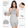 image:imagePopilush Maxi Dresses For Women With Shapewear Sleeveless Backless Ribbed Casual Dress Built In BraGrey