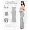 image:imagePopilush Maxi Dresses For Women With Shapewear Sleeveless Backless Ribbed Casual Dress Built In BraGrey